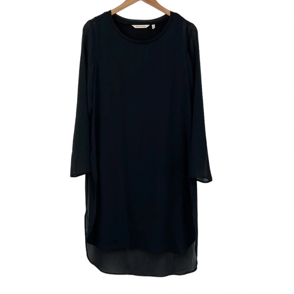 Soft Surroundings Tops Womens Small Black Tunic Relaxed Elegance‎ Sheer Bilevel - Picture 1 of 12